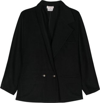 Versace 1980s asymmetric jacket - women - Wool - 42 - Black
