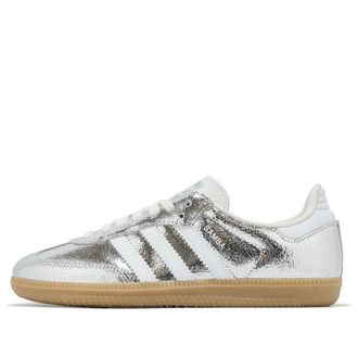 adidas (WMNS) adidas Samba OG Silver Metallic Cracked Leather JR0035