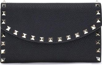 Valentino Garavani Black Calf Leather Bos Taurus Womens Wallet