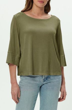 Michael Stars Rosalynn Boat Neck Knit Top in Caper at Nordstrom, Size X-Small
