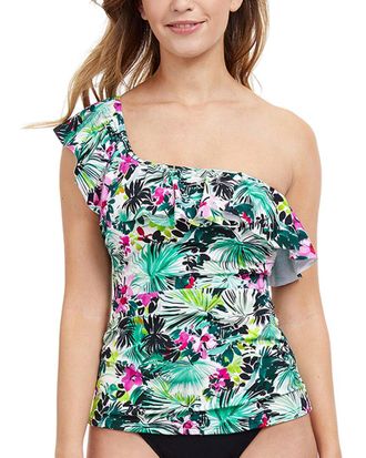 Gottex Beautiful Day One Shoulder Ruffle Tankini