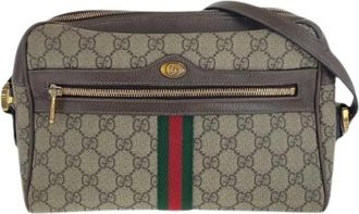 Gucci Pre-owned Cross Body Bags, female, Beige, Size: ONE SIZE Pre-owned Ophidia GG Supreme shoulder bag