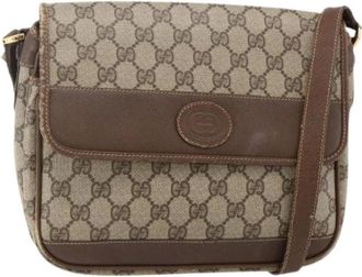 Gucci Pre-owned Cross Body Bags, female, Beige, Size: ONE SIZE Pre-owned Vintage GG Shoulder Bag