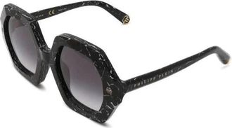 Philipp Plein Stijlvolle Zonnebril Spp 039M - Dames - Zonnebrillen - Zwart - 53 MM - Accessoires