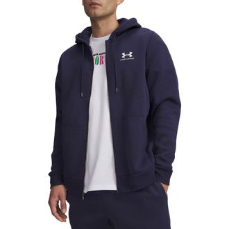 Under Armour Icon Fleece Zip Hoodie in Midnight Navy at Nordstrom, Size Xx-Large