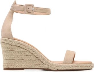 Maneb&igrave; Hamptons Wedge Espadrille - Dames - Sleehakken - Beige - 40 EU - Leer - Schoenen