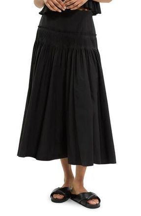 Theory Accordion Yoke Skirt in Black at Nordstrom Rack, Size 10