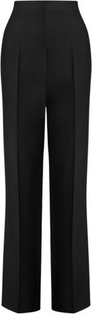 Alberta Ferretti Tailored Stretch Cady Suit Broeken - Dames - Wijde Broeken - Zwart - M - Polyester - Broeken