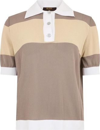 Moorer Kaylee Korte Mouw Polo - Dames - Polos - Veelkleurig - XS - Katoen - Tops