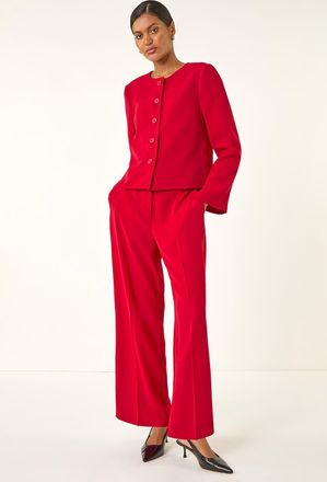 Roman Crepe Textured Suit Jacket