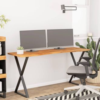 Berkfield Home Desk Top 160x50x2.5 cm Rectangular Solid Wood Acacia in Brown