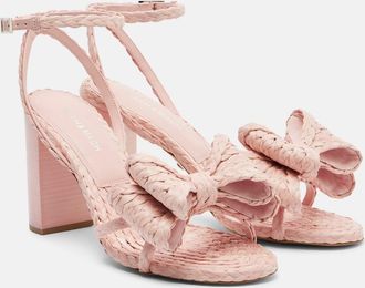 Mach & Mach Cadeau raffia-effect sandals