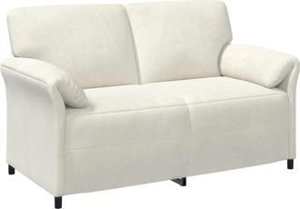 vidaXL Sof&aacute; De 2 Plazas Crema 158 X 83 X 95 Cm Terciopelo Vidaxl