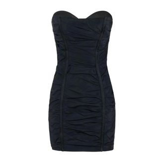 Elisabetta Franchi Mini jurk van taffeta voile stof - Dames - Jurken - Zwart - Maat: M Taf