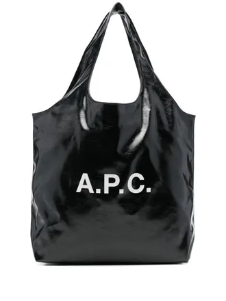 A.P.C. Ninon tote bag - unisex - Polyurethane/Polyester/calcium carbonate/Cotton/Wood - OS - Black