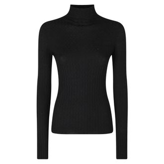 Roberto Collina Dolcevita Goffrato - - Knitwear - Donna - Nero - XS