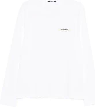 Jacquemus LE TSHIRT GROS GRAIN ML SS LOGO TSHIRT WHT