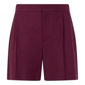 Alberta Ferretti Korte Broeken, Dames, Paars, S, Wol, Shorts