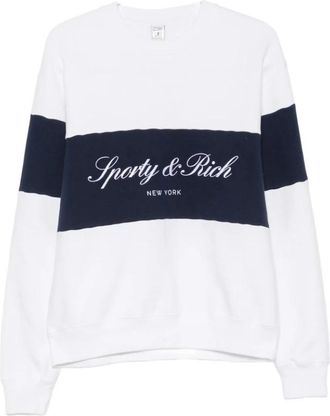 Sporty & Rich Crewneck Sweater - Dames - Sweatshirts - Wit - M - Hoodies & sweatvesten