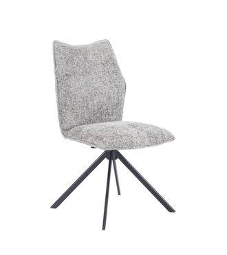 Home Heavenly Home Heavenly - Pack 2 Sillas Giratorias Nena, Tapizadas, 180&ordm; Con Retorno, Patas Negras, 63x48x93 Cm. Color: Gris