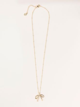 Fat Face FatFace Bow Nacklace in Gold Tone