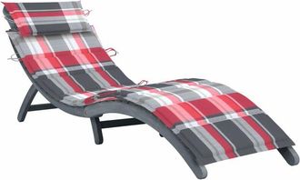 vidaXL Vidaxl - Tumbona Con Coj&iacute;n Madera Maciza De Acacia Gris