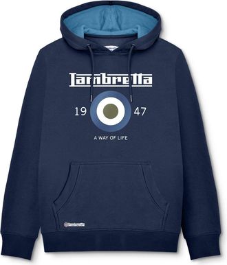 Lambretta Unisex Adult Doel Hoodie (Marine)