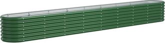 vidaXL Vidaxl - Jardinera Arriate Acero Galvanizado Verde 332x40x36 Cm
