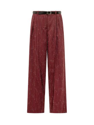 Dolce & Gabbana Red Straight Flat Front Pants