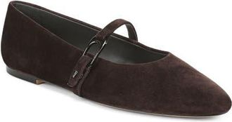 Franco Sarto Rubina Flat in Dark Brown Leather at Nordstrom, Size 5.5