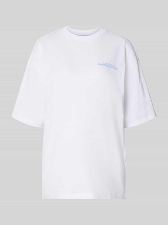 Review Oversized T-Shirt mit Statement-Print in Weiss, Gr&ouml;&szlig;e XL