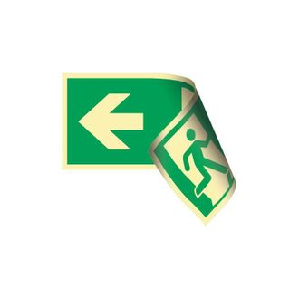 OEM Se&ntilde;al De Evacuaci&oacute;n Din En Iso 7010 L297xw148mm V&iacute;a De Evacuaci&oacute;n L / R Doble Ku