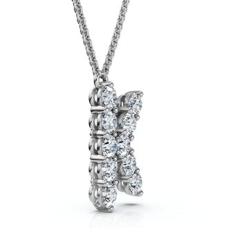 Pompeii3 1Ct Diamond Initial K Pendant 14k Gold 18 Necklace Lab Grown 5/8 Tall