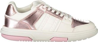 Tommy Hilfiger Womens Metallic Lowtop Sneakers Rose Gold Style - White - Size EU 40
