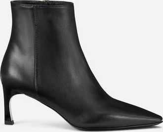AGL Taylor Heeled Ankle Boot in Nappa Leather in Black at Nordstrom, Size 40.5