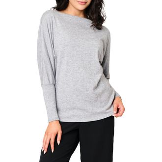 Gibsonlook Slouchy Luxe Boatneck Top in Heather Grey at Nordstrom Rack, Size X-Small