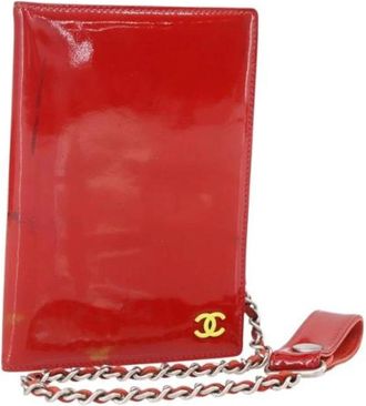 Chanel Pre-owned Clutches, female, Red, Size: ONE SIZE Pre-owned Coated Canvas Wallet