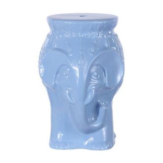 Jonathan Y Designs Orla 18.5 Modern Bohemian Elephant Ceramic Garden Stool in Blue at Nordstrom