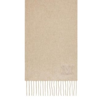 Max Mara Winter Scarves, female, Beige, ONE SIZE, Cashmere Stole with M Monogram