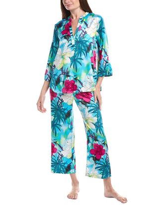 Natori 2pc Viva Printed Satin Pajama Set