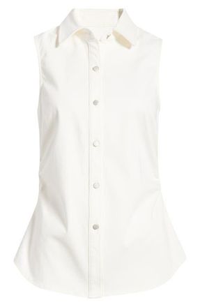 Rag & Bone Leah Airflex Sleeveless Shirt in White at Nordstrom, Size 00