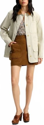 Veronica Beard Abbas Chore Jacket In Light Oat