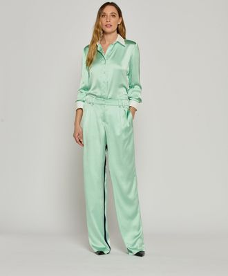 Serena Bute Satin Boyfriend Trouser 25 - Mint