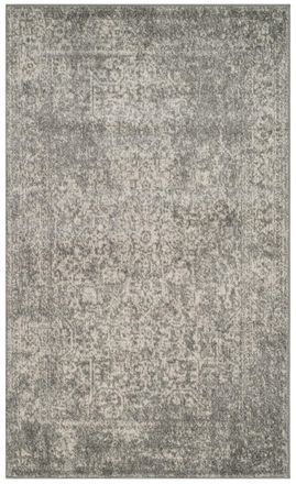 Safavieh Alfombra transicional de polipropileno plata/blanco, 122 x 183 cm