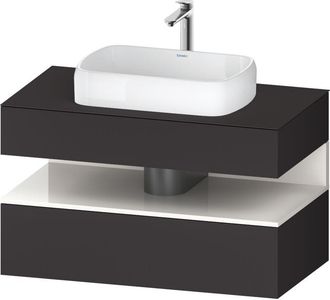 Duravit Duravit - Qatego Consola Mueble Bajo Lavabo, 1 Extra&iacute;ble, 1 Caj&oacute;n