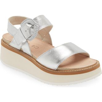 Naot Crepe Platform Sandal in Soft Silver Leather at Nordstrom Rack, Size 10Us / 41Eu