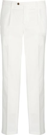 BRIGLIA 1949 White Bg21 Cotton Straight-Leg Pants
