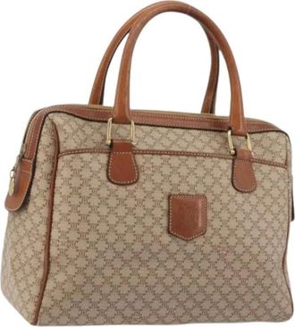 Celine Pre-owned Handbags, female, Beige, Size: ONE SIZE Pre-owned Vintage Macadam Hand Bag