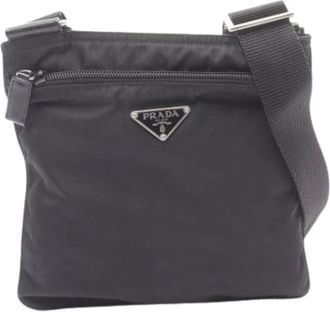 Prada Pre-owned Cross Body Bags, female, Black, Size: ONE SIZE Pre-owned Vintage Shoulder Bag