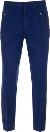 Maison Margiela Slim-fit broek - Heren - Slim Fit Broeken - Blauw - L - Katoen - Broeken